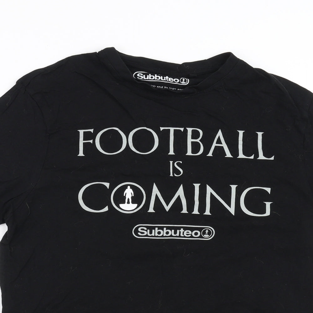 Subbuteo Mens Black    T-Shirt Size M  - football is coming