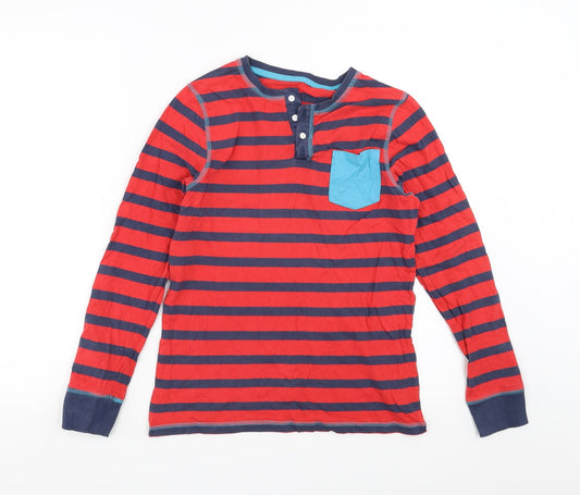 NEXT Boys Red Striped   Pyjama Top Size 12 Years
