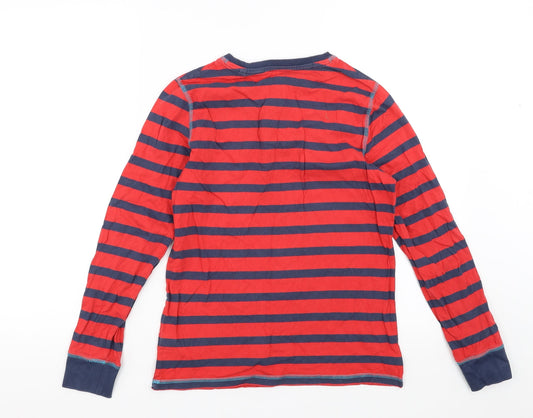 NEXT Boys Red Striped   Pyjama Top Size 12 Years