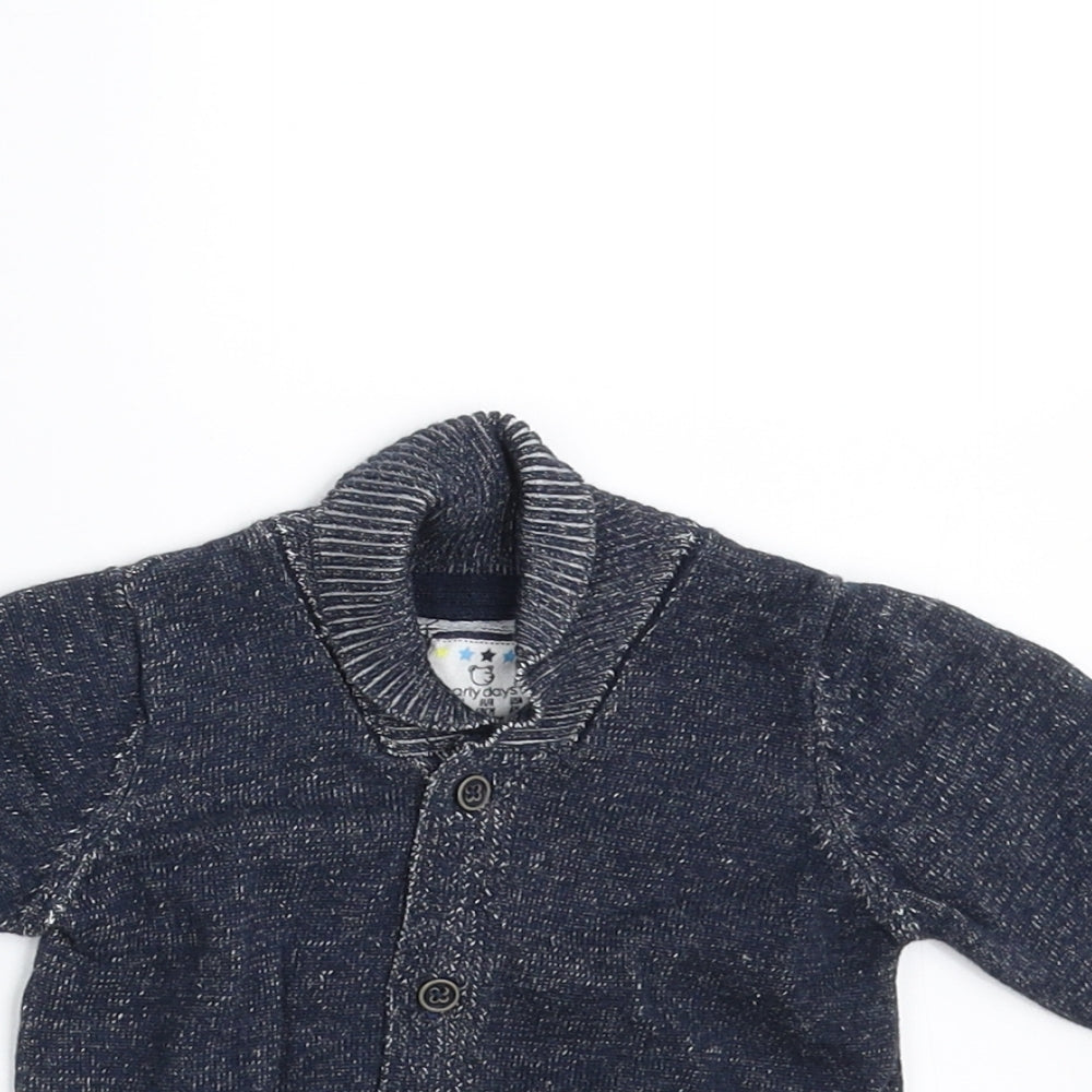 Earlydays Boys Blue   Cardigan Jumper Size 3-6 Months