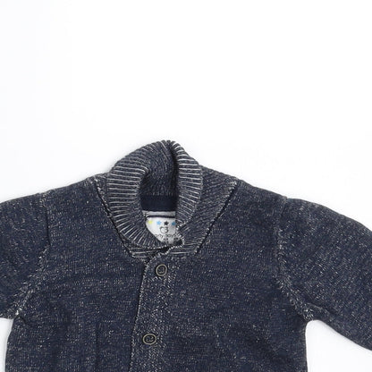 Earlydays Boys Blue   Cardigan Jumper Size 3-6 Months