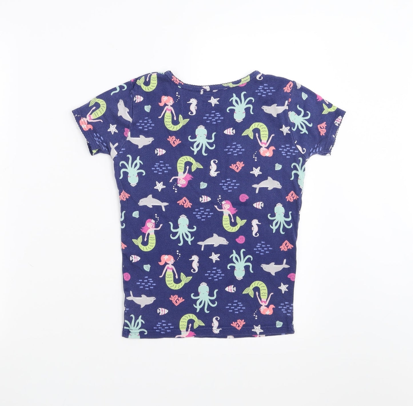 carters Girls Blue   Basic T-Shirt Size 12 Years  - mermaid
