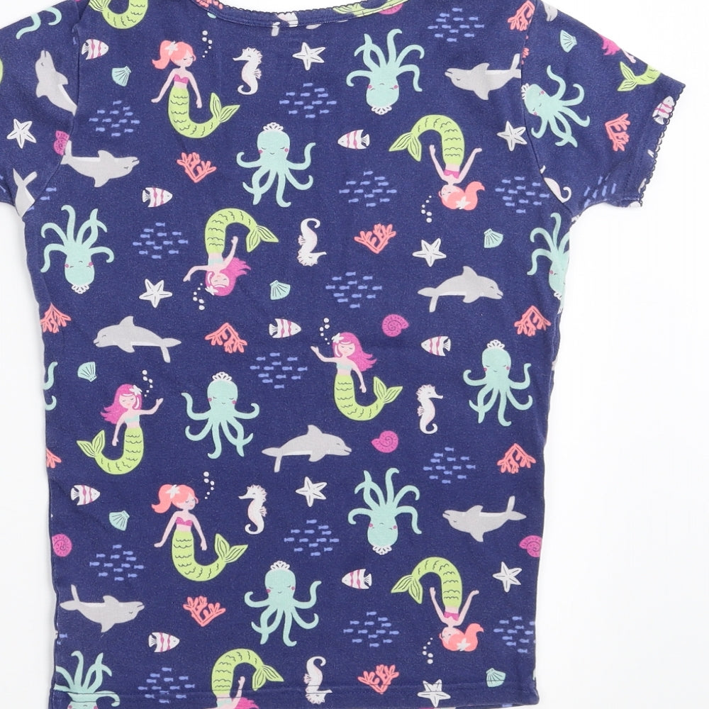 carters Girls Blue   Basic T-Shirt Size 12 Years  - mermaid