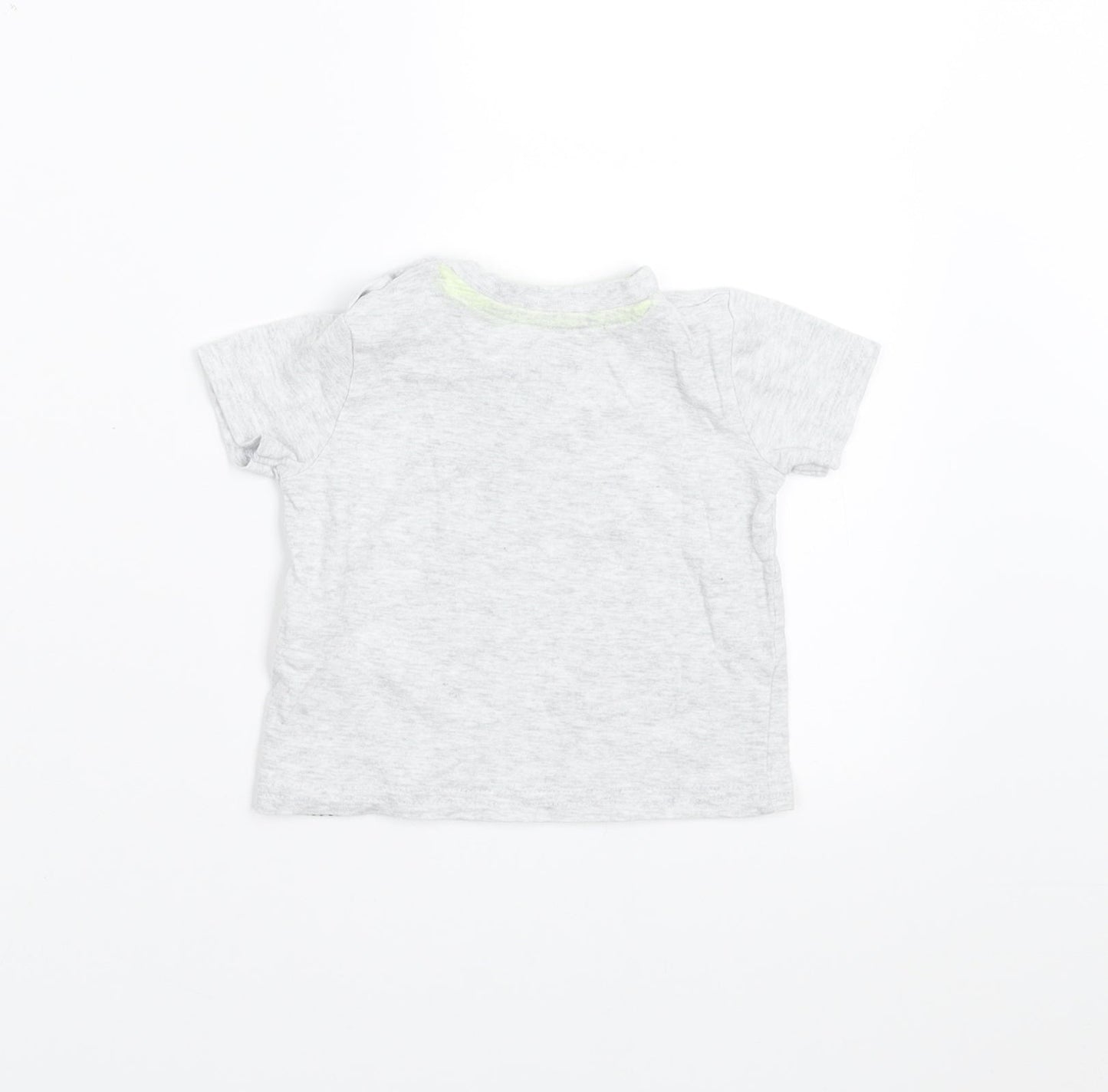 F&F Boys Grey   Basic T-Shirt Size 3-6 Months  - my daddy is super