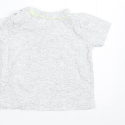 F&F Boys Grey   Basic T-Shirt Size 3-6 Months  - my daddy is super