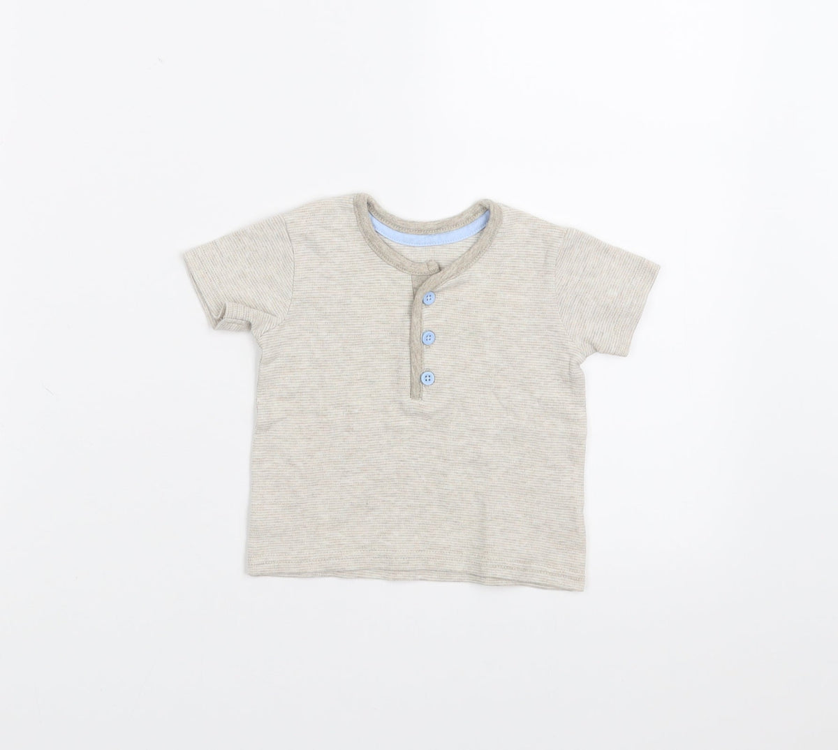 Additional front view of George boys’ beige basic t-shirt, size 3-6, months