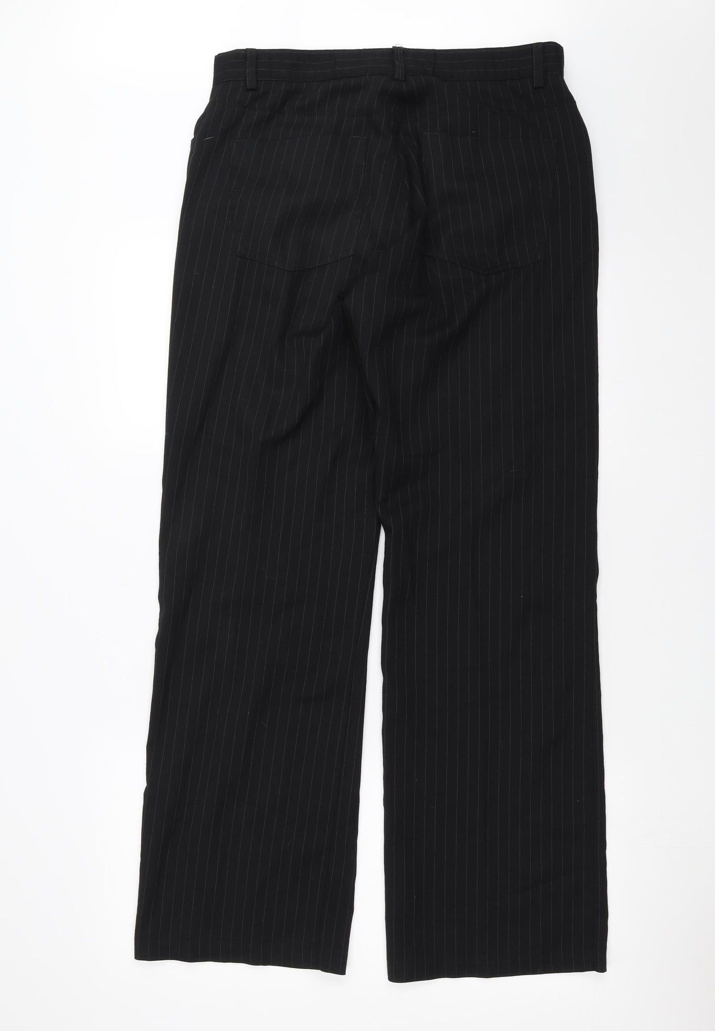 NEXT Mens Black Striped  Trousers  Size 32 in L31 in