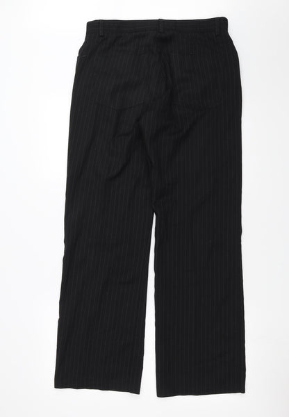 NEXT Mens Black Striped  Trousers  Size 32 in L31 in