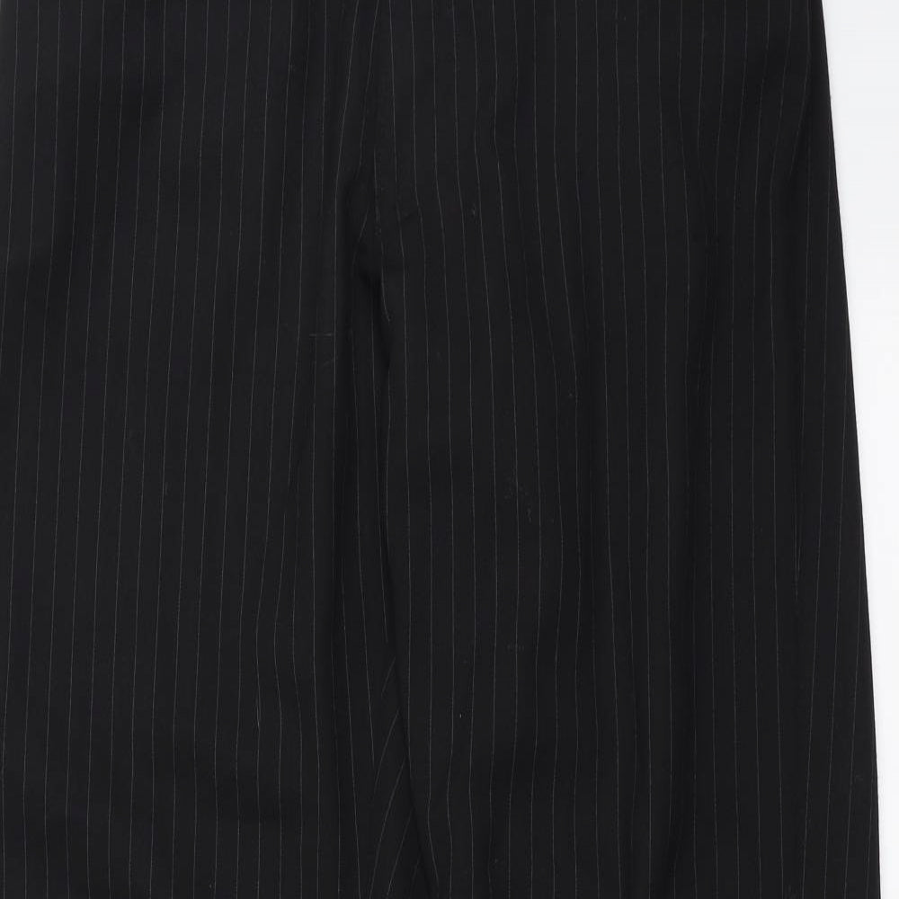 NEXT Mens Black Striped  Trousers  Size 32 in L31 in
