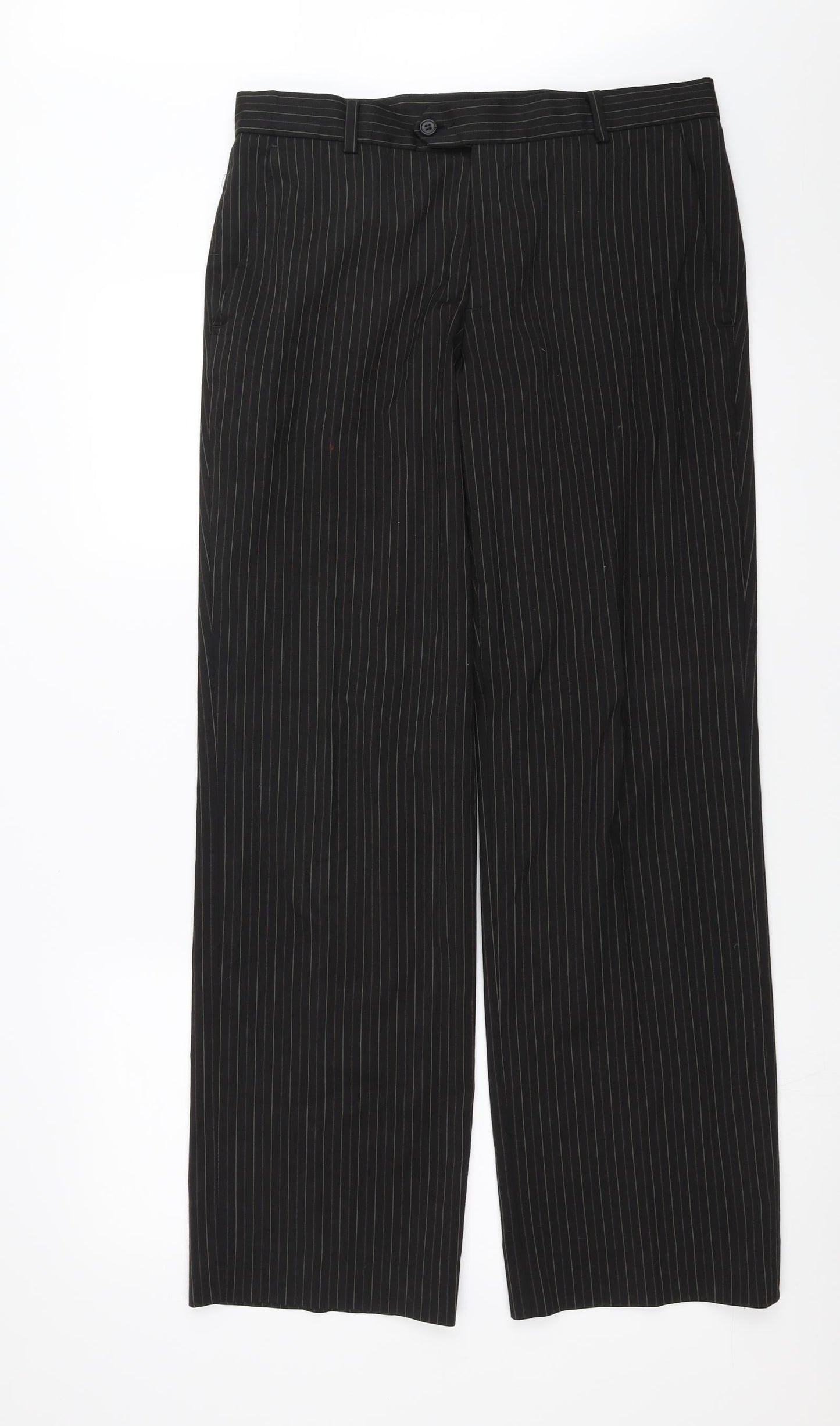 Preworn Mens Brown Striped  Trousers  Size 32 in L31 in