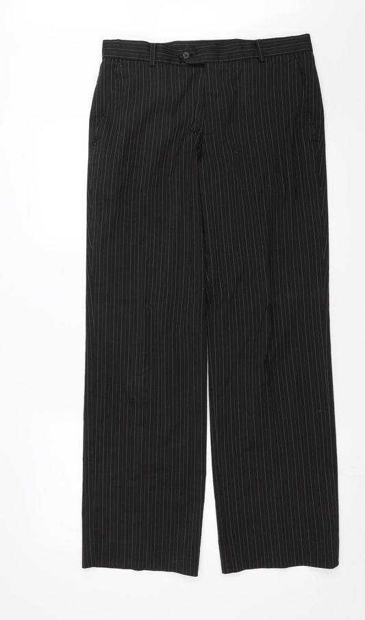 Preworn Mens Brown Striped  Trousers  Size 32 in L31 in