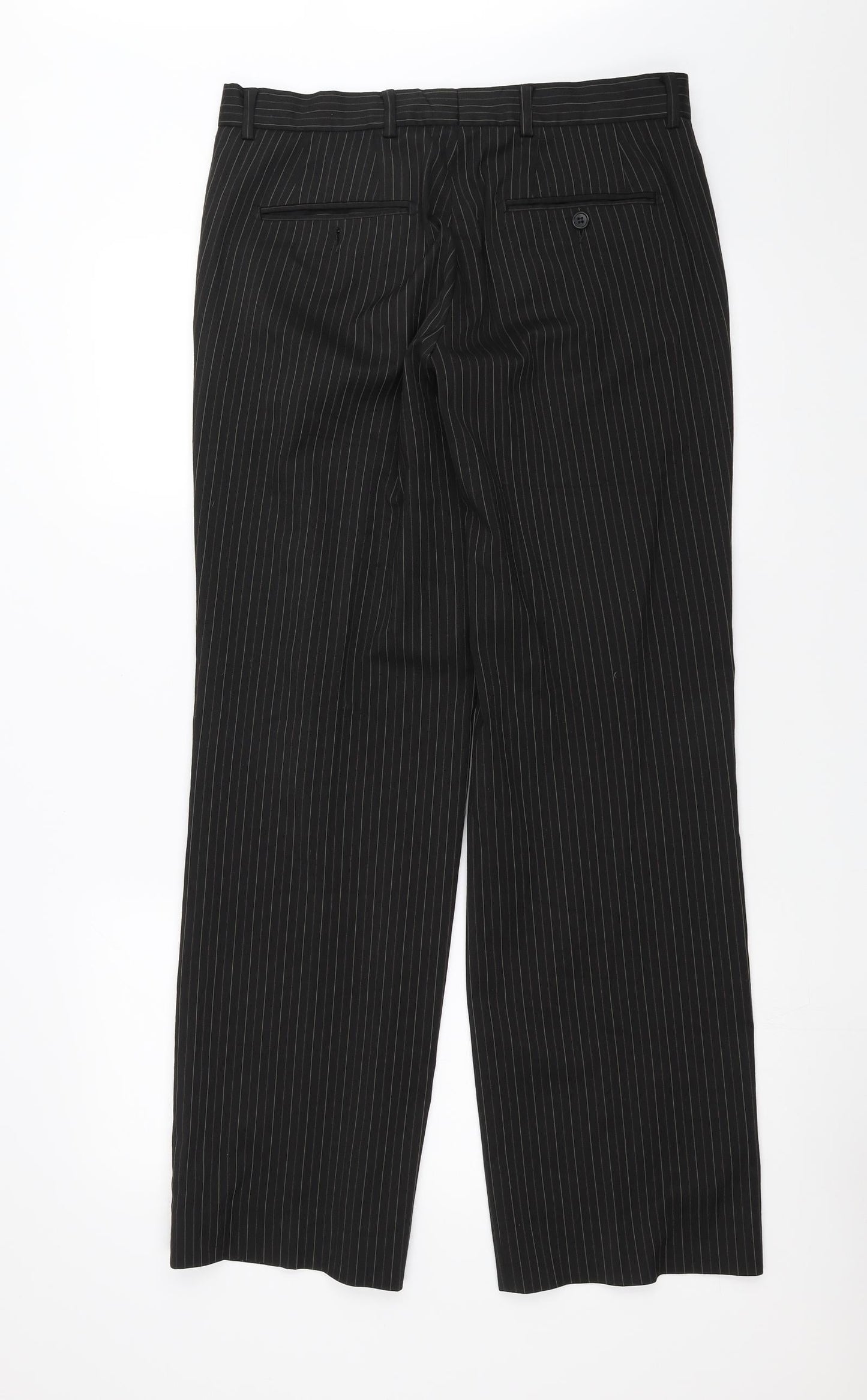 Preworn Mens Brown Striped  Trousers  Size 32 in L31 in