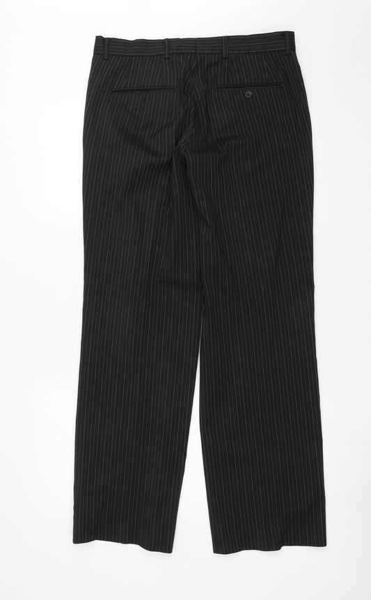 Preworn Mens Brown Striped  Trousers  Size 32 in L31 in