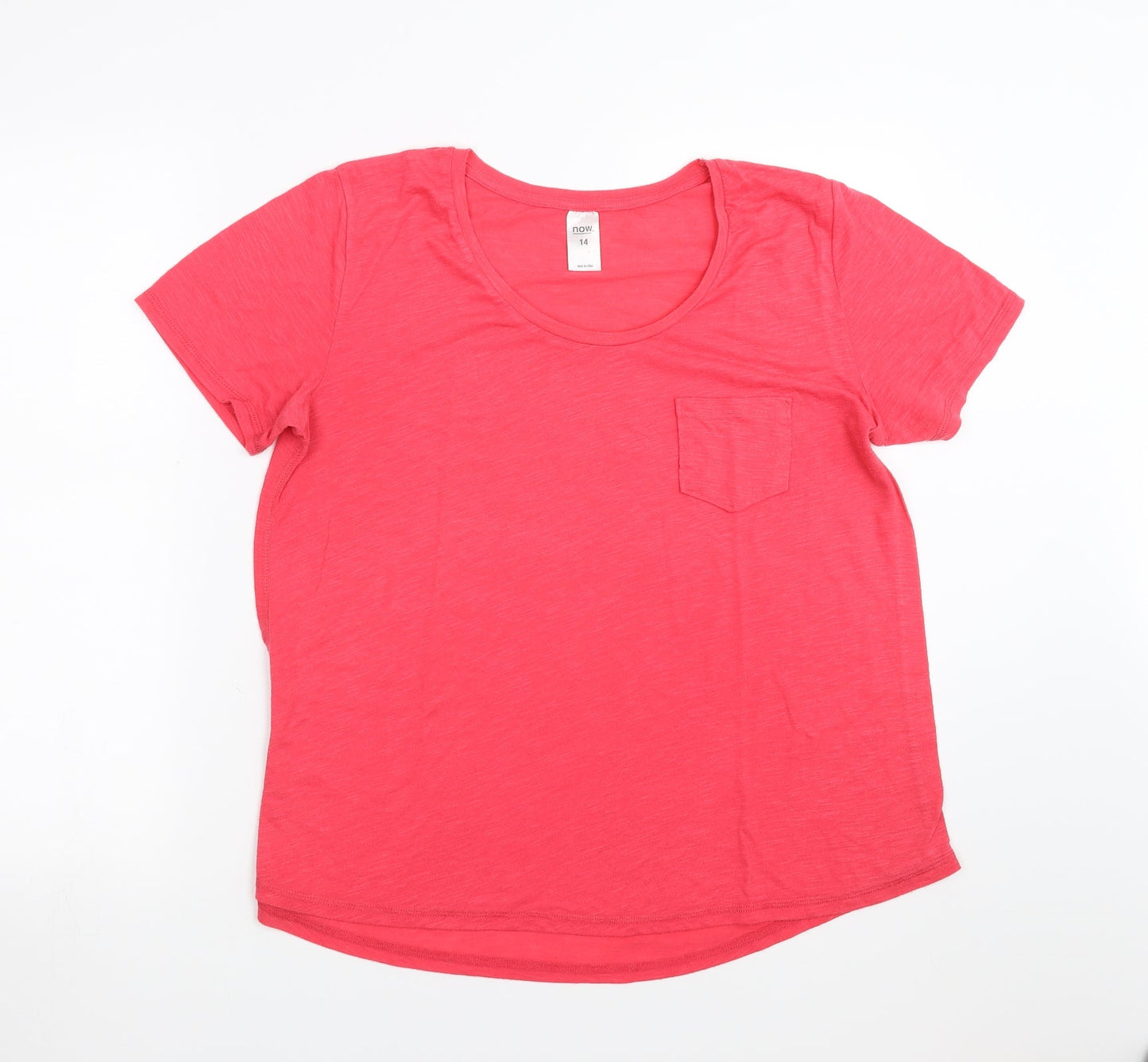Now Womens Pink   Basic T-Shirt Size 14