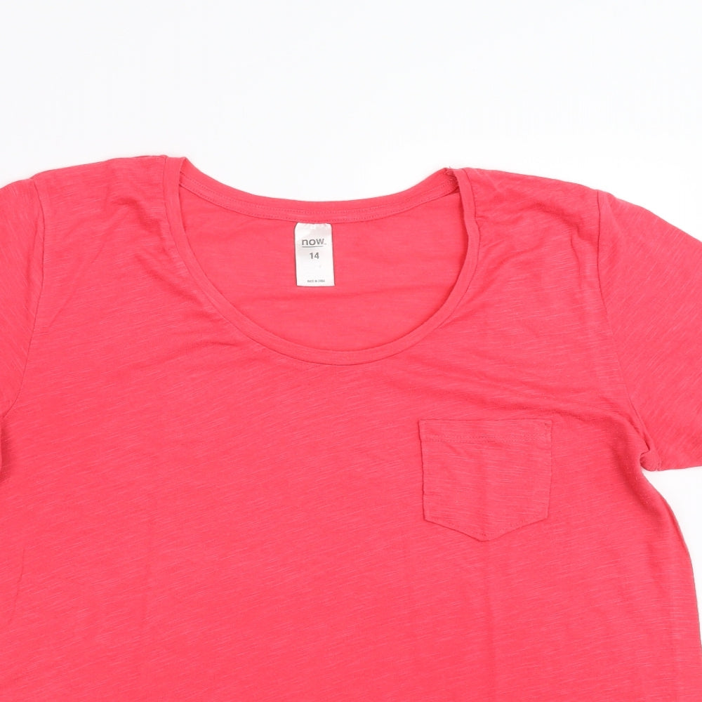 Now Womens Pink   Basic T-Shirt Size 14
