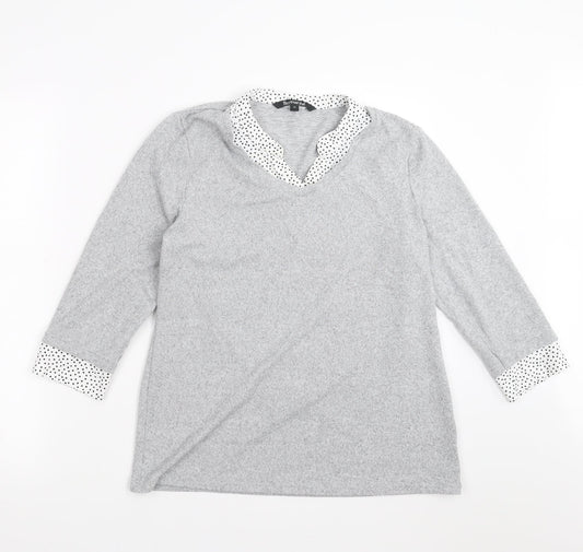 Bonmarché Womens Grey   Pullover Jumper Size 12