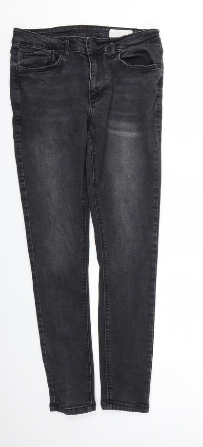 Womens UK Size 32 Preworn Regular Fit Skinny Black Jeans