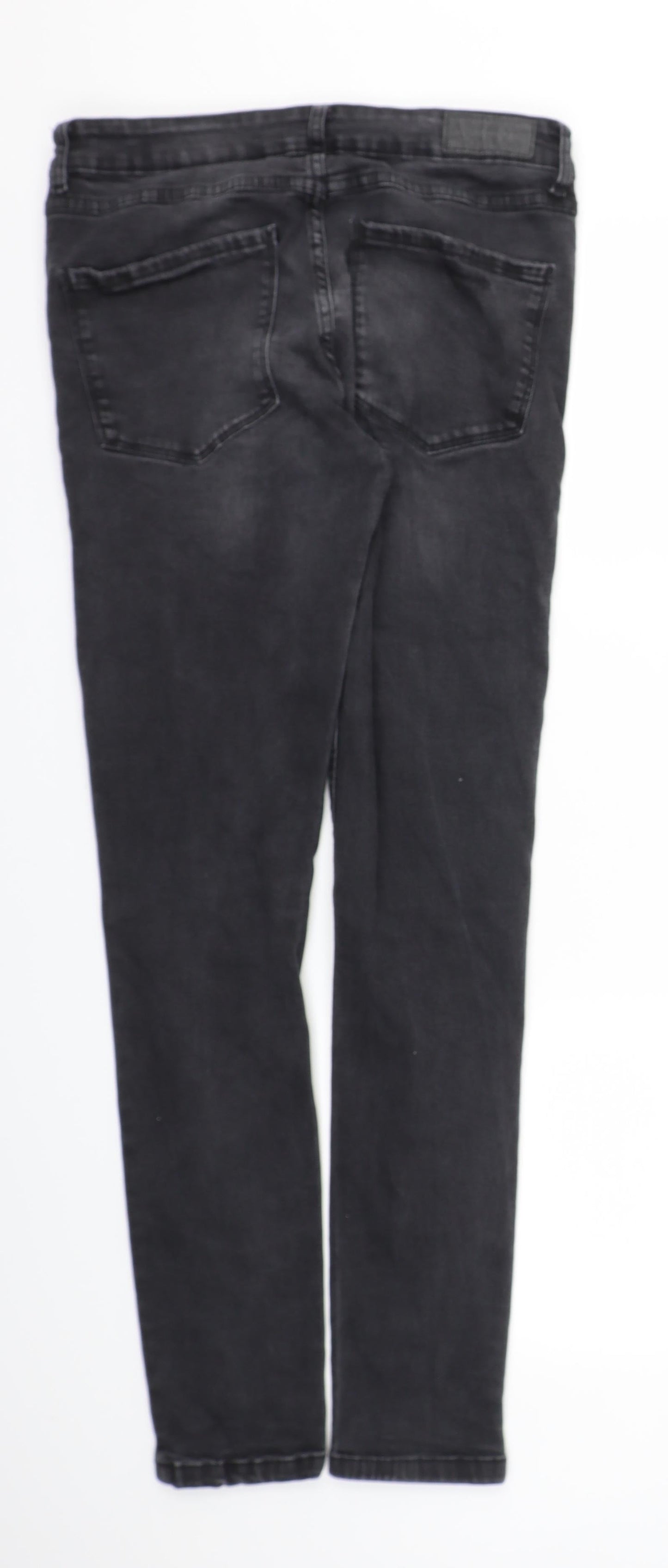 Womens UK Size 32 Preworn Regular Fit Skinny Black Jeans