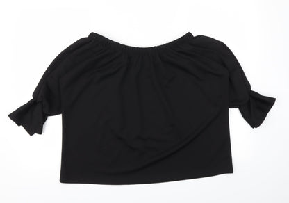 Preworn Womens Black   Basic T-Shirt Size 16