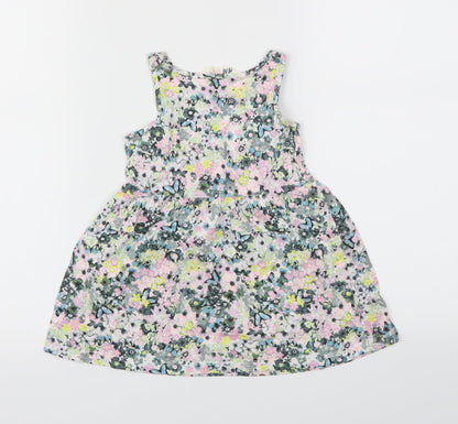 H&M Girls Multicoloured Floral  Fit & Flare  Size 2 Years