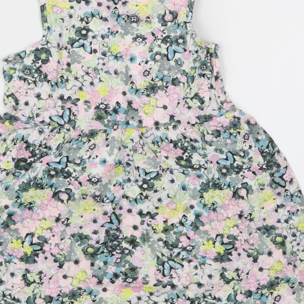 H&M Girls Multicoloured Floral  Fit & Flare  Size 2 Years