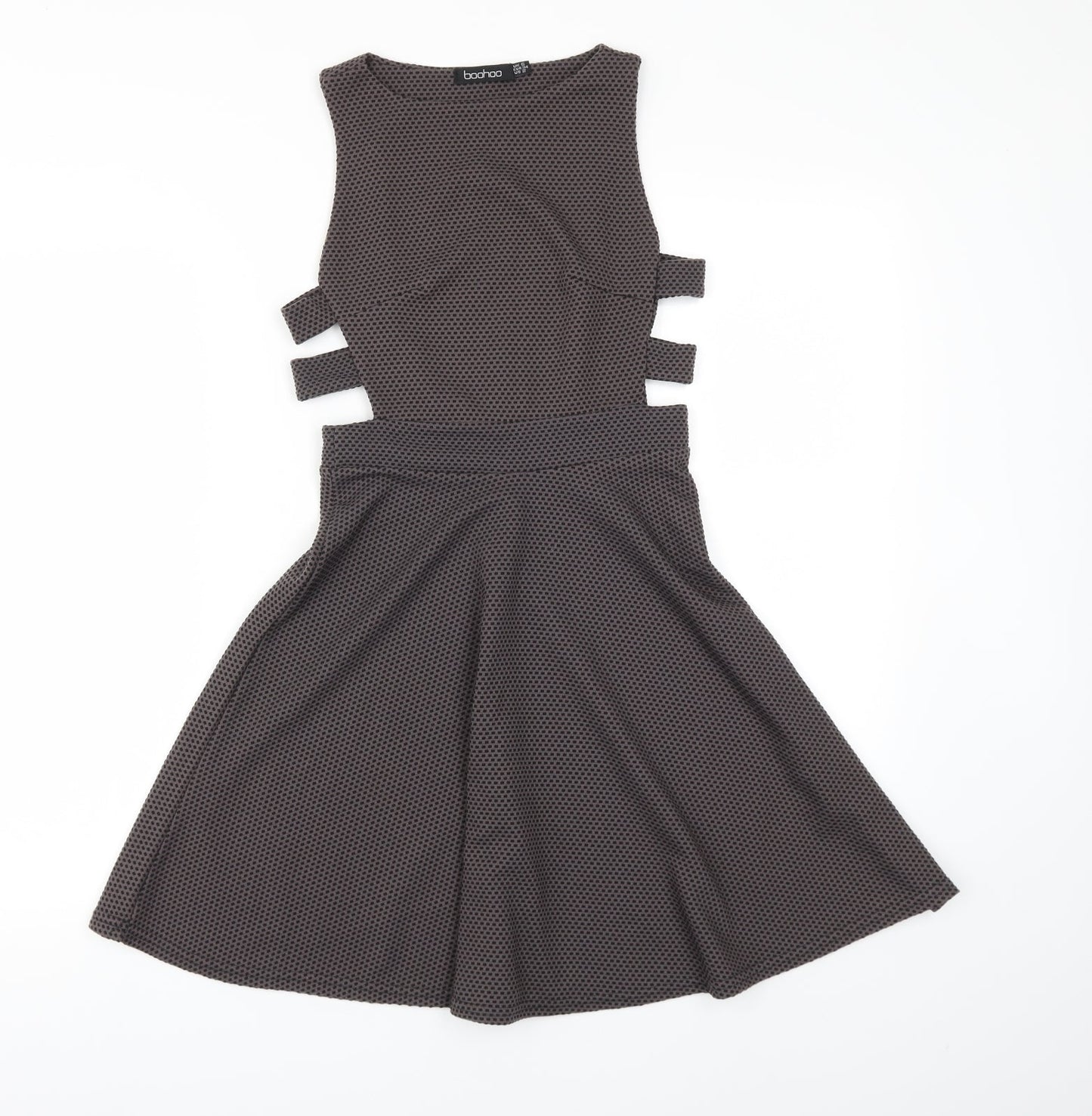 Boohoo Womens Brown   Fit & Flare  Size 6