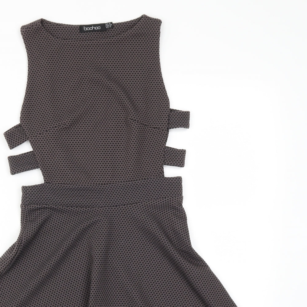 Boohoo Womens Brown   Fit & Flare  Size 6