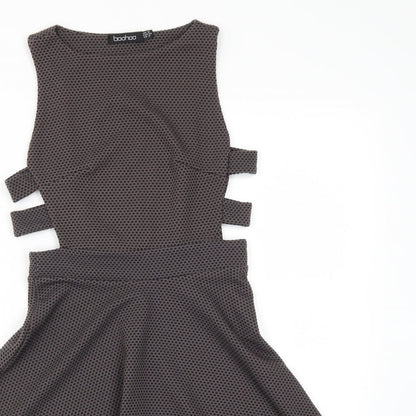 Boohoo Womens Brown   Fit & Flare  Size 6