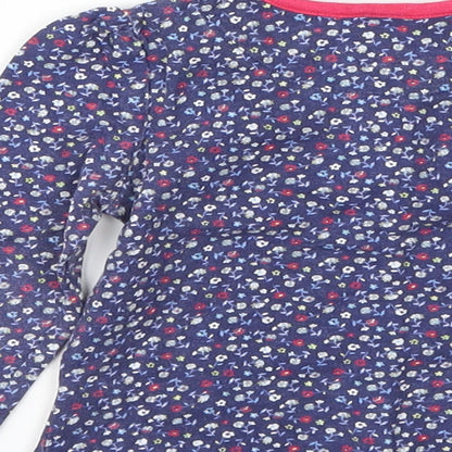Mini Club Girls Blue Floral  Basic T-Shirt Size 12-18 Months