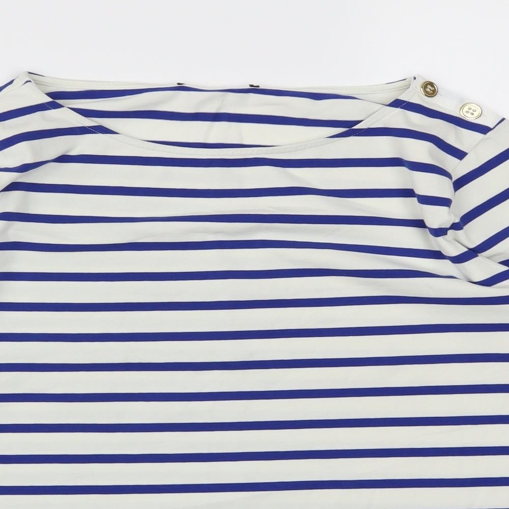 Womens UK Size M Preworn Blue Basic Polo