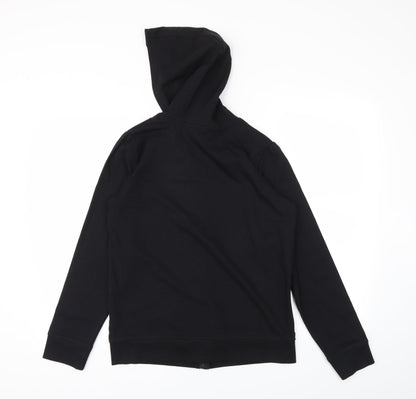 Preworn Girls Black   Full Zip Jumper Size 13-14 Years