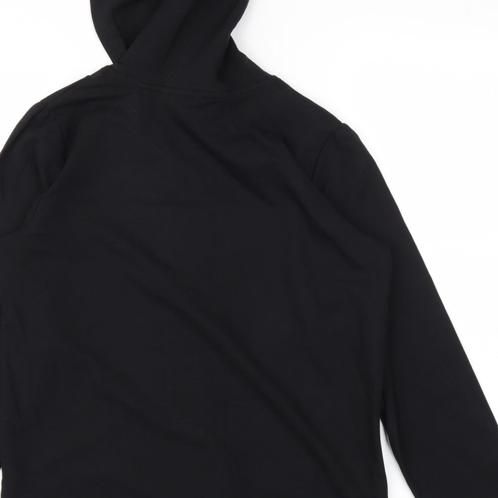 Preworn Girls Black   Full Zip Jumper Size 13-14 Years