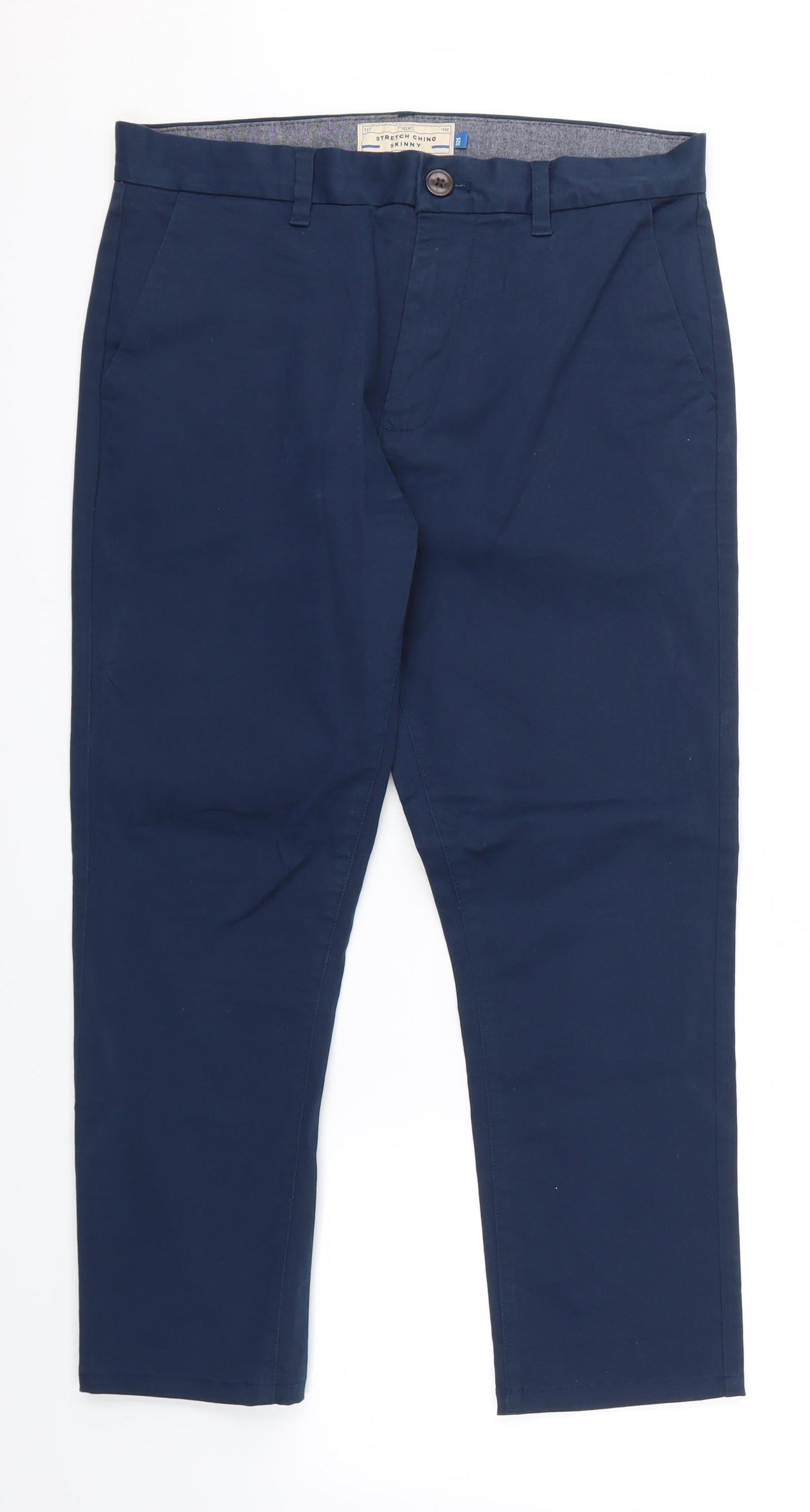 Womens UK Size 32 in Next Relaxed Fit Capri Blue Trousers