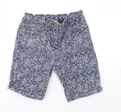 Matalan Girls Blue Floral  Skinny Jeans Size 6-7 Years