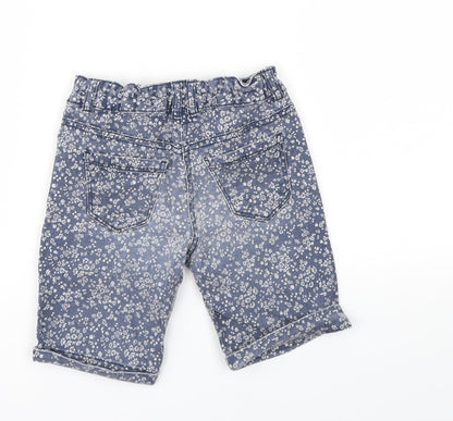 Matalan Girls Blue Floral  Skinny Jeans Size 6-7 Years