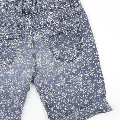 Matalan Girls Blue Floral  Skinny Jeans Size 6-7 Years