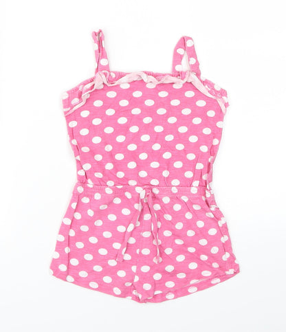 Nutmeg Girls Pink Spotted  Jumpsuit One-Piece Size 2-3 Years