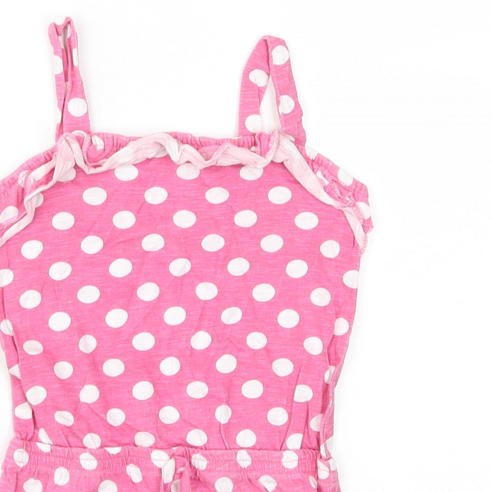 Nutmeg Girls Pink Spotted  Jumpsuit One-Piece Size 2-3 Years