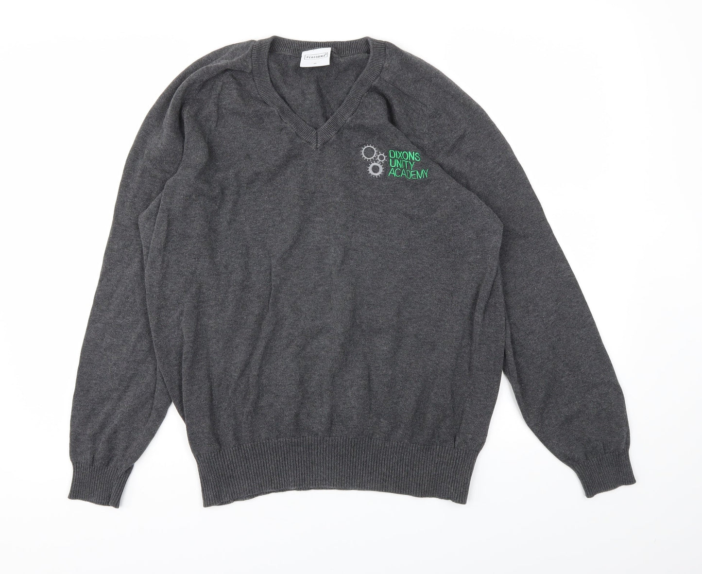 Performa Mens Grey   Pullover Sweatshirt Size M