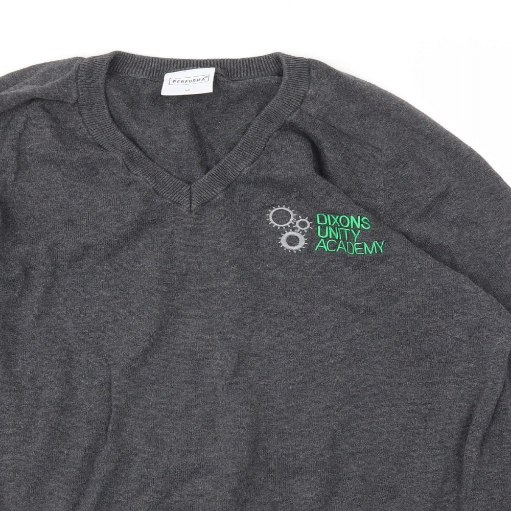 Performa Mens Grey   Pullover Sweatshirt Size M