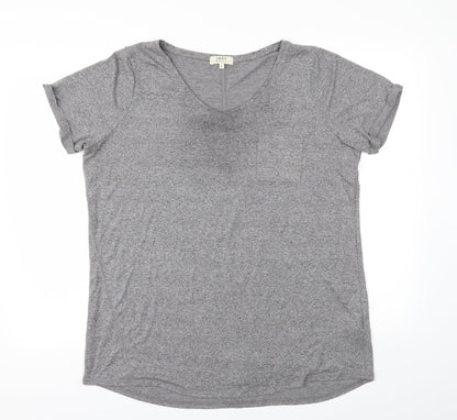 Womens UK Size L Matalan Grey Basic T-Shirt