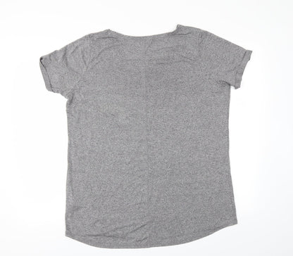 Womens UK Size L Matalan Grey Basic T-Shirt