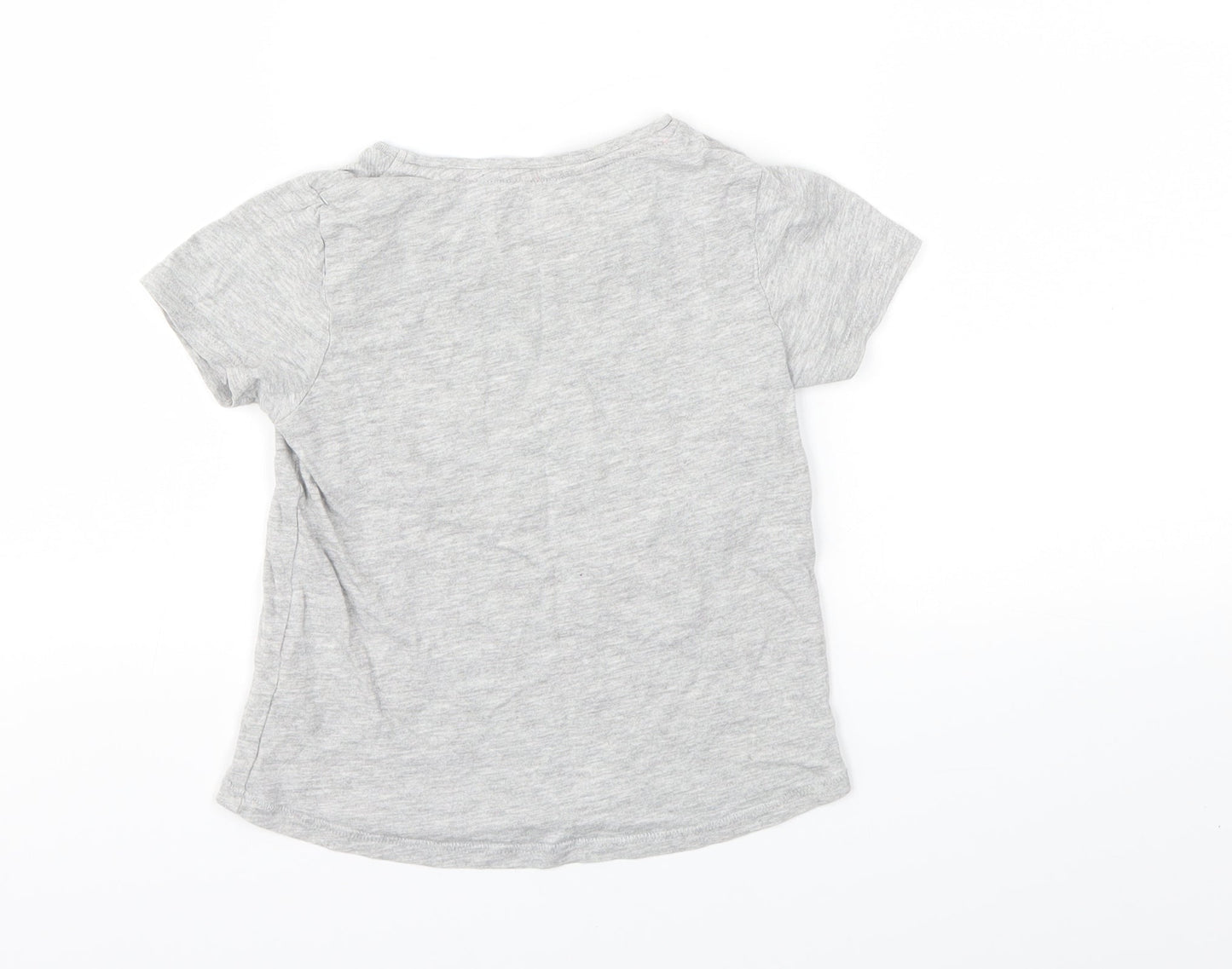 Matalan Girls Grey Animal Print  Basic T-Shirt Size 3-6 Months