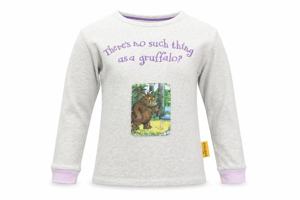 Front view of Marks & Spencer girls’ grey animal print basic t-shirt, size 5-6, years