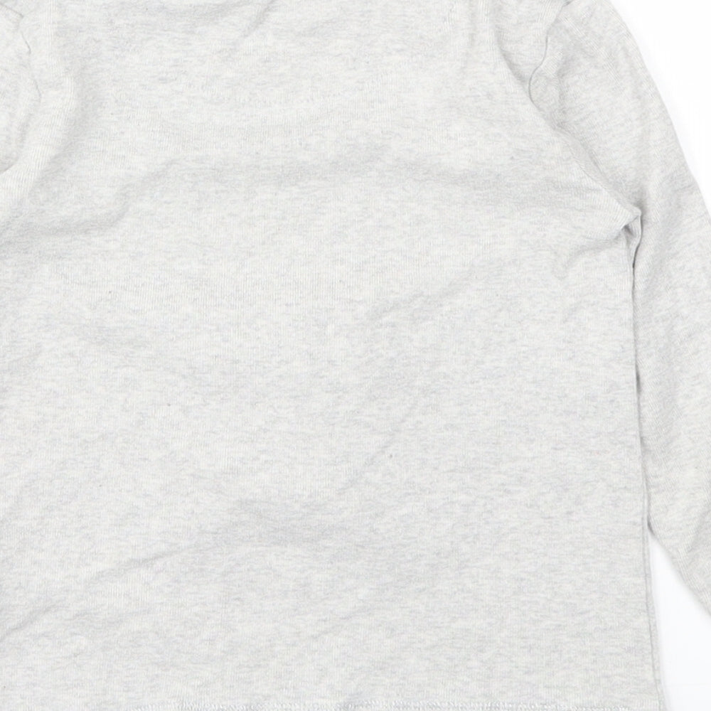 M&S Girls Grey Animal Print  Basic T-Shirt Size 5-6 Years