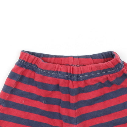 George Boys Red Striped  Capri Trousers Size 3-6 Months