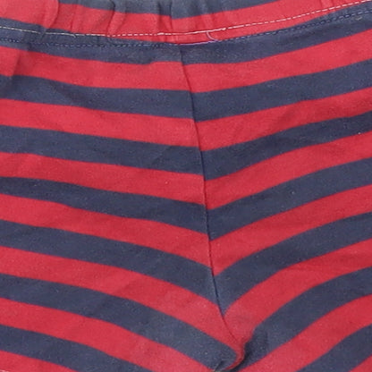George Boys Red Striped  Capri Trousers Size 3-6 Months