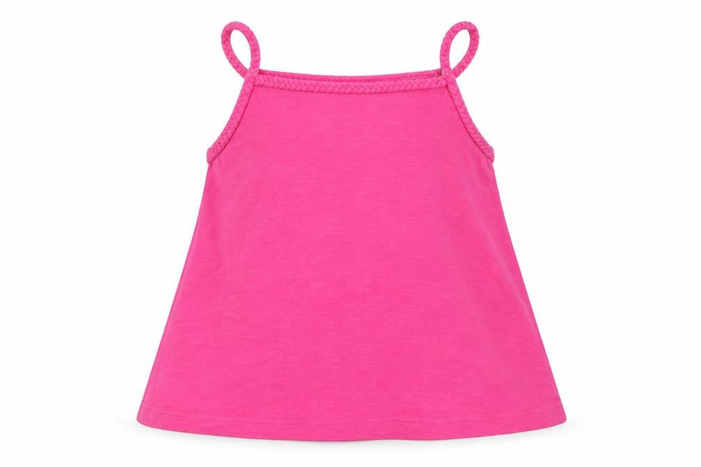 Front view of George girls’ pink basic t-shirt, size 3-4, years