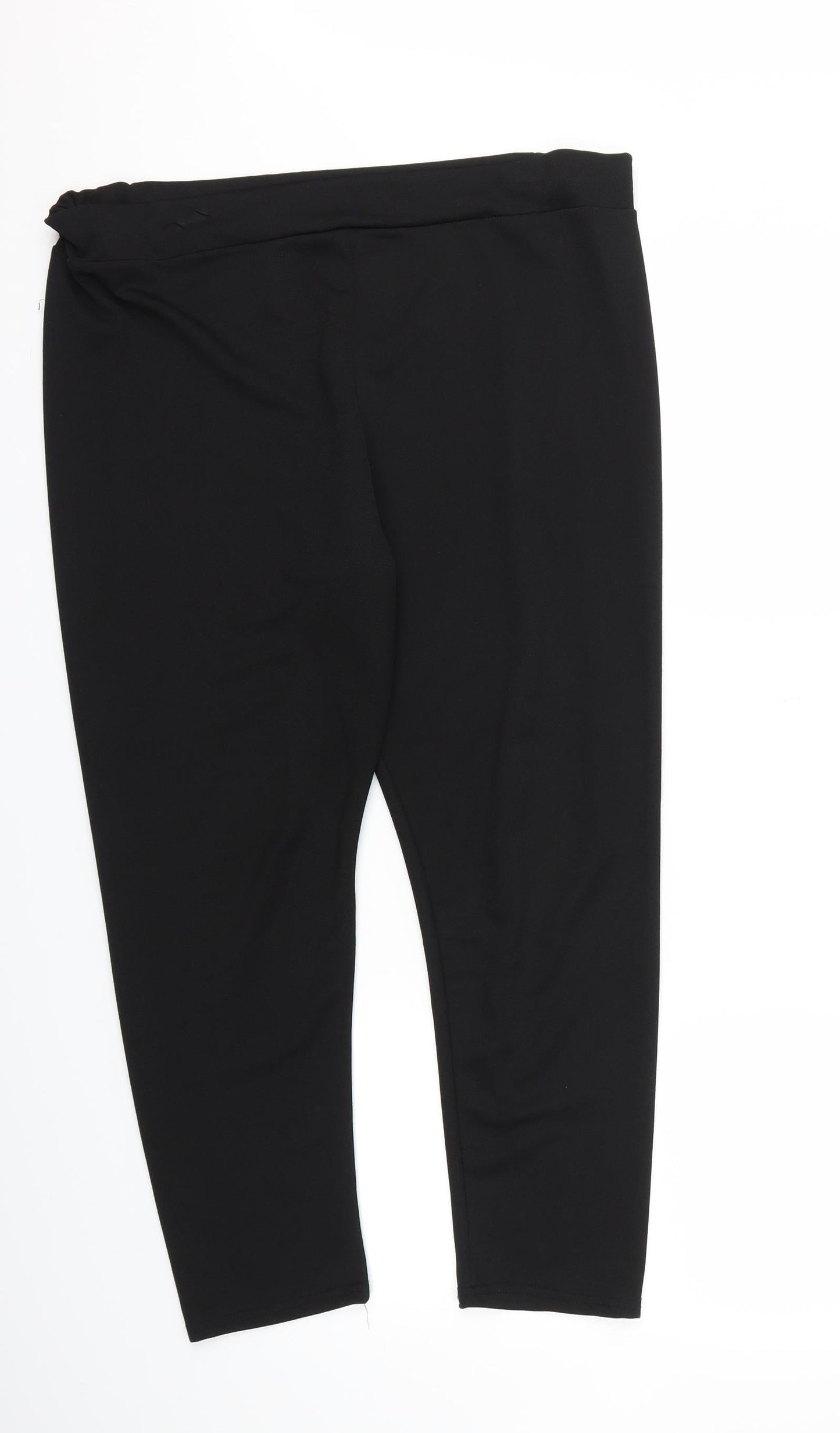 Womens UK Size 16 Preworn Regular Fit  Black Trousers