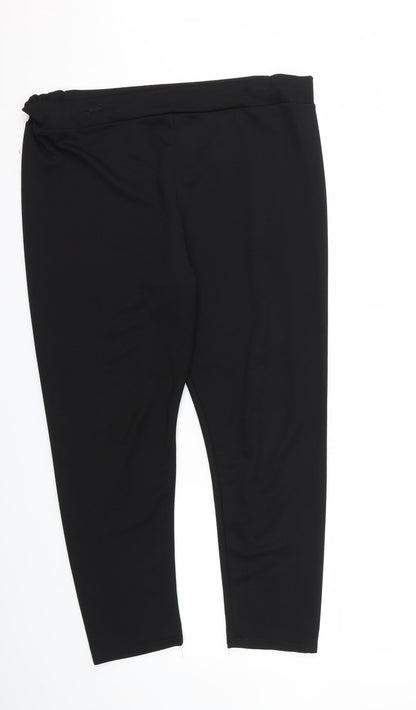 Womens UK Size 16 Preworn Regular Fit  Black Trousers